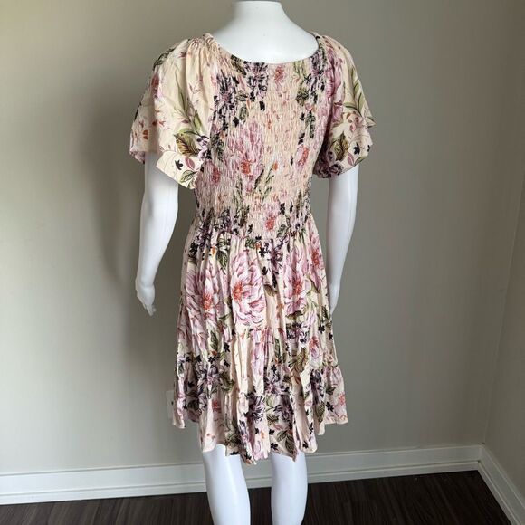 Angie Boho Floral Ruffle V-Neck Sundress - Picture 5 of 6
